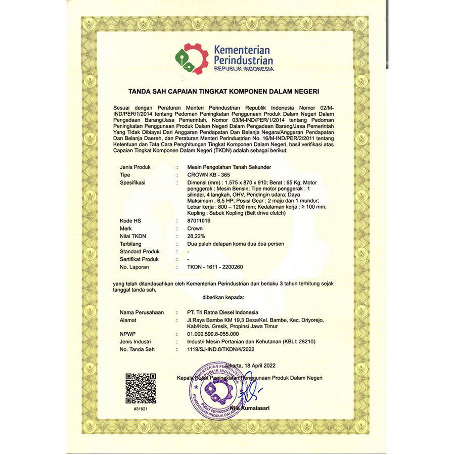 Diamond Mesin Diesel DI 2700H - samping